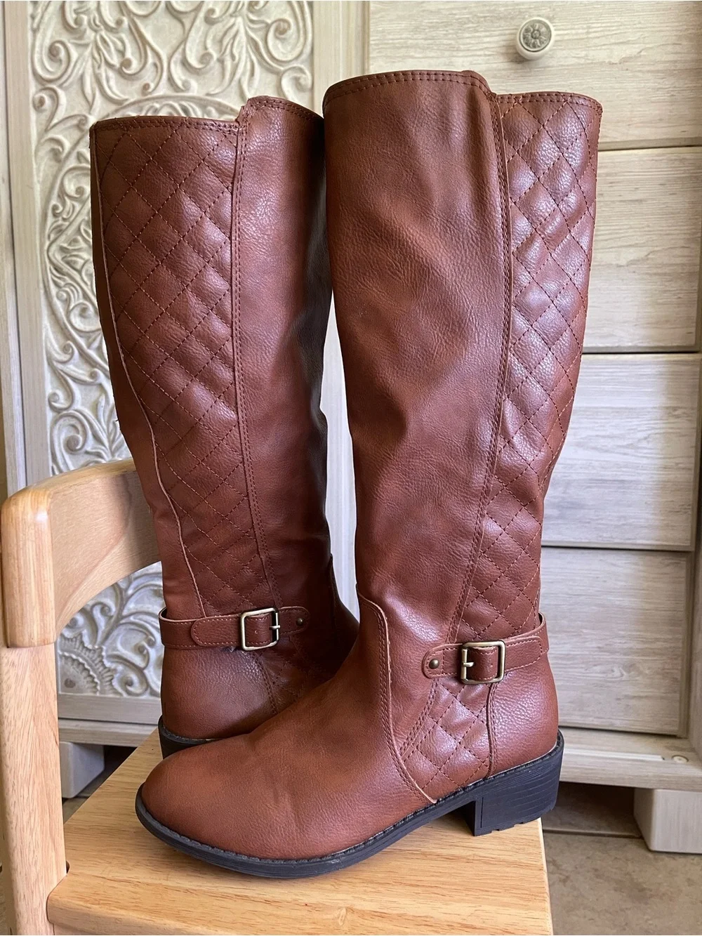 St. John's Bay Brown Quilted Boots